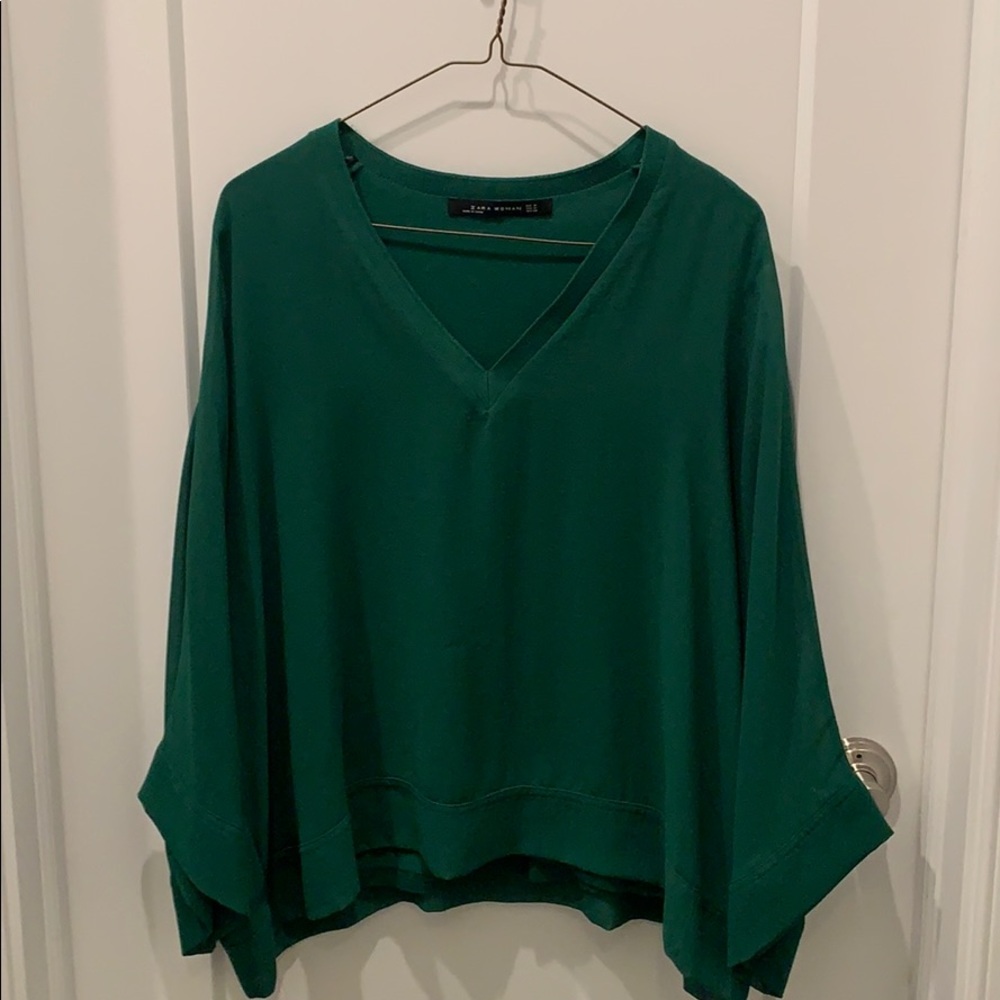 ZARA WOMAN green top
